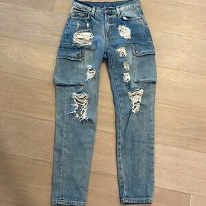 Carmar ripped cargo jeans